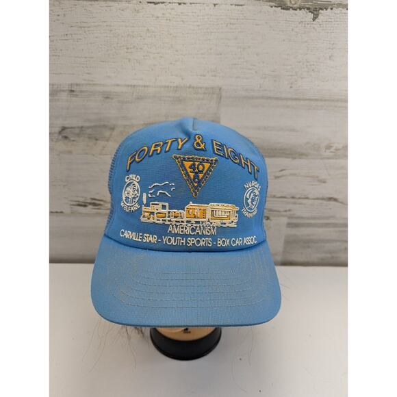 Vintage Forty & Eight Americanism Carville Star Youth Sports Box car Accoc Hat